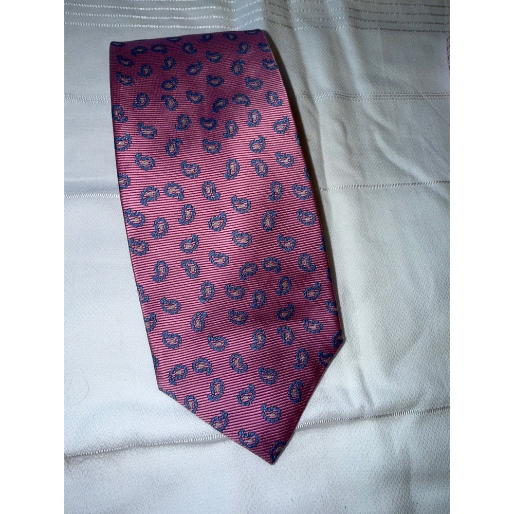 Brooks Brothers Mens Silk Paisley Tie Woven in England Made in USA office work